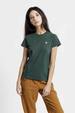 T-shirt femme face vert empire