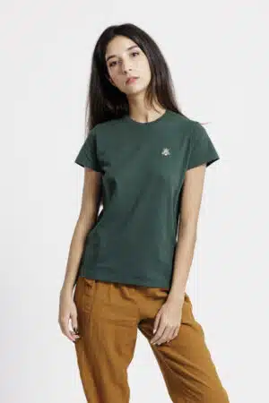 T-shirt femme face vert empire