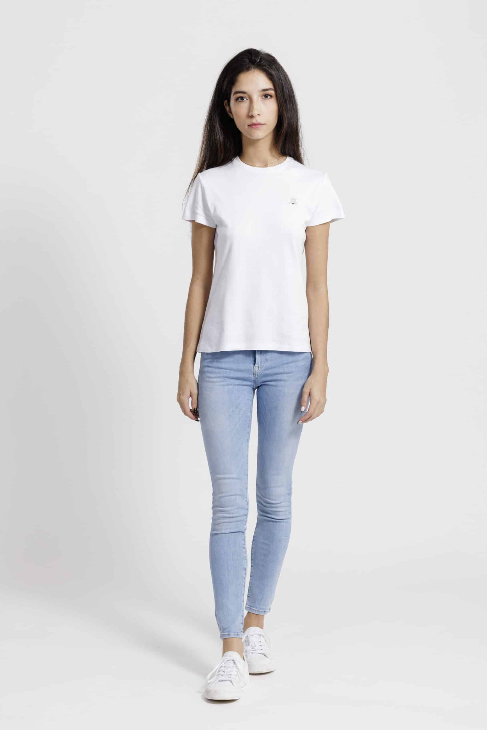 T-shirt femme pied blanc