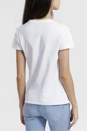 T-shirt femme dos blanc