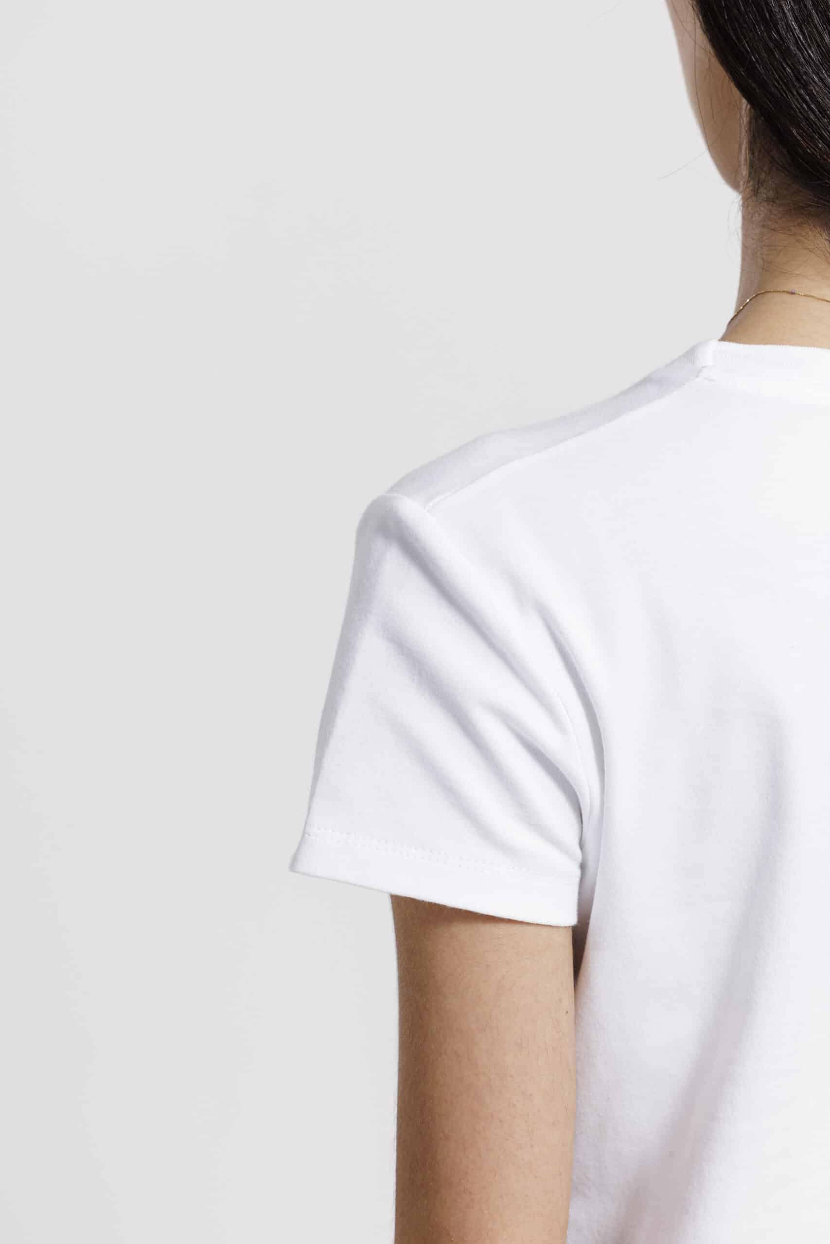 T-shirt femme épaule blanc