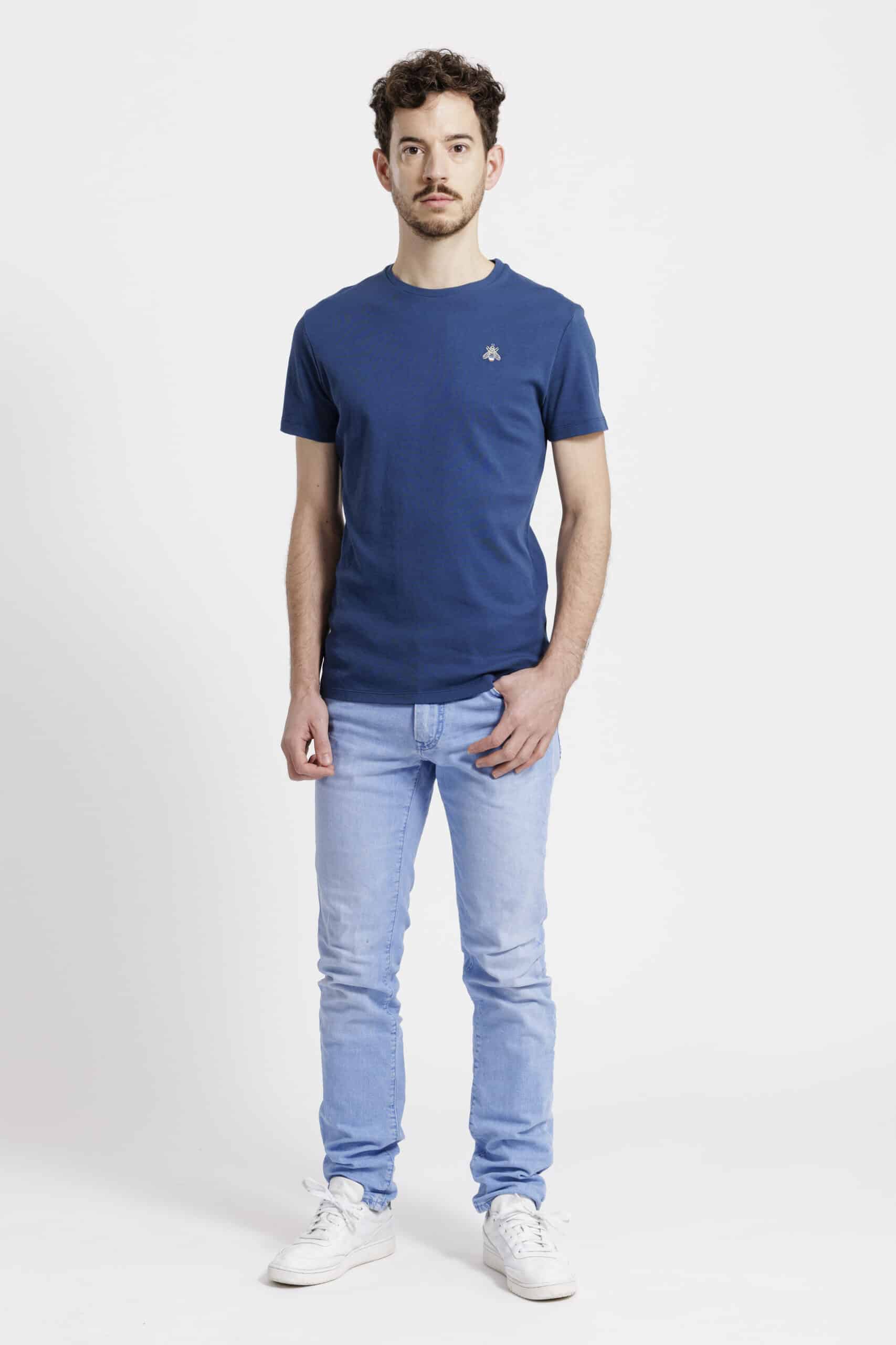 T-shirt homme pied bleu de cobalt