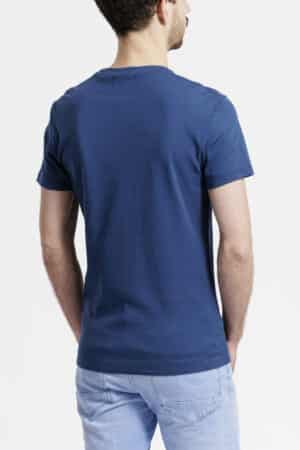 T-shirt homme dos bleu de cobalt