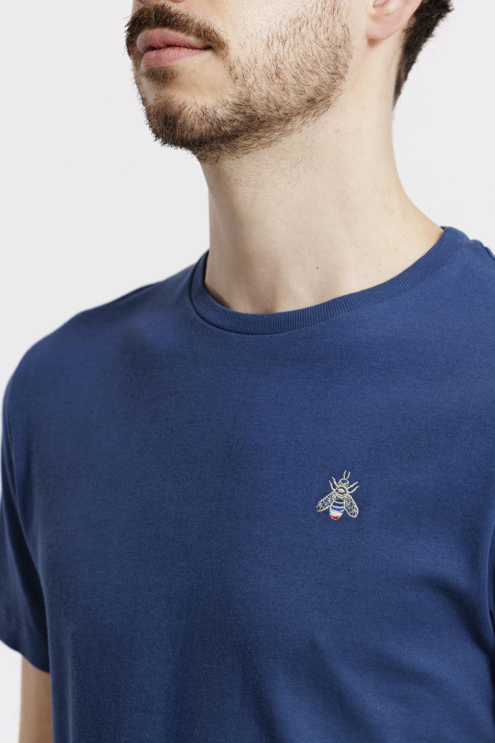 T-shirt homme torse bleu de cobalt