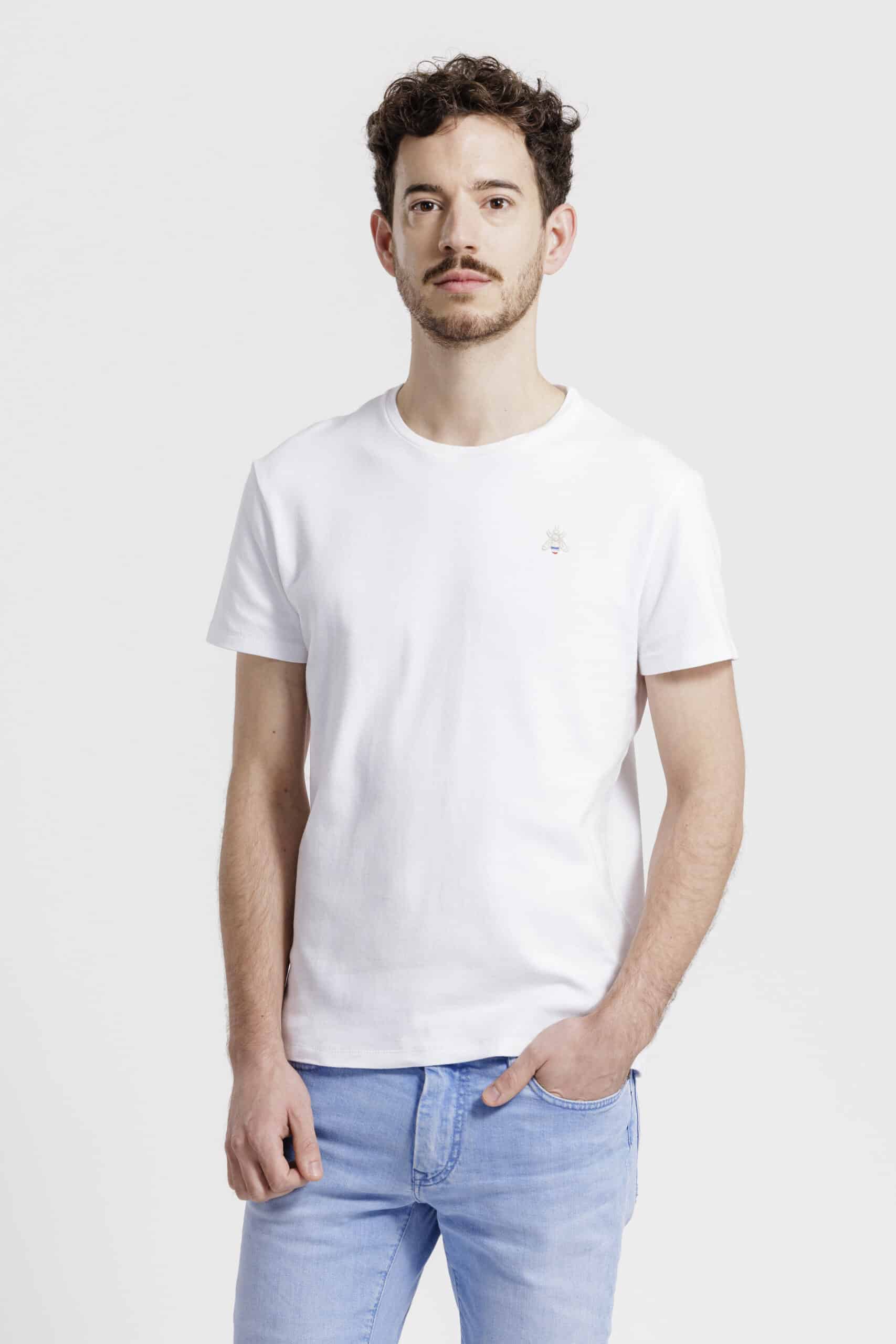 T-shirt homme face blanc