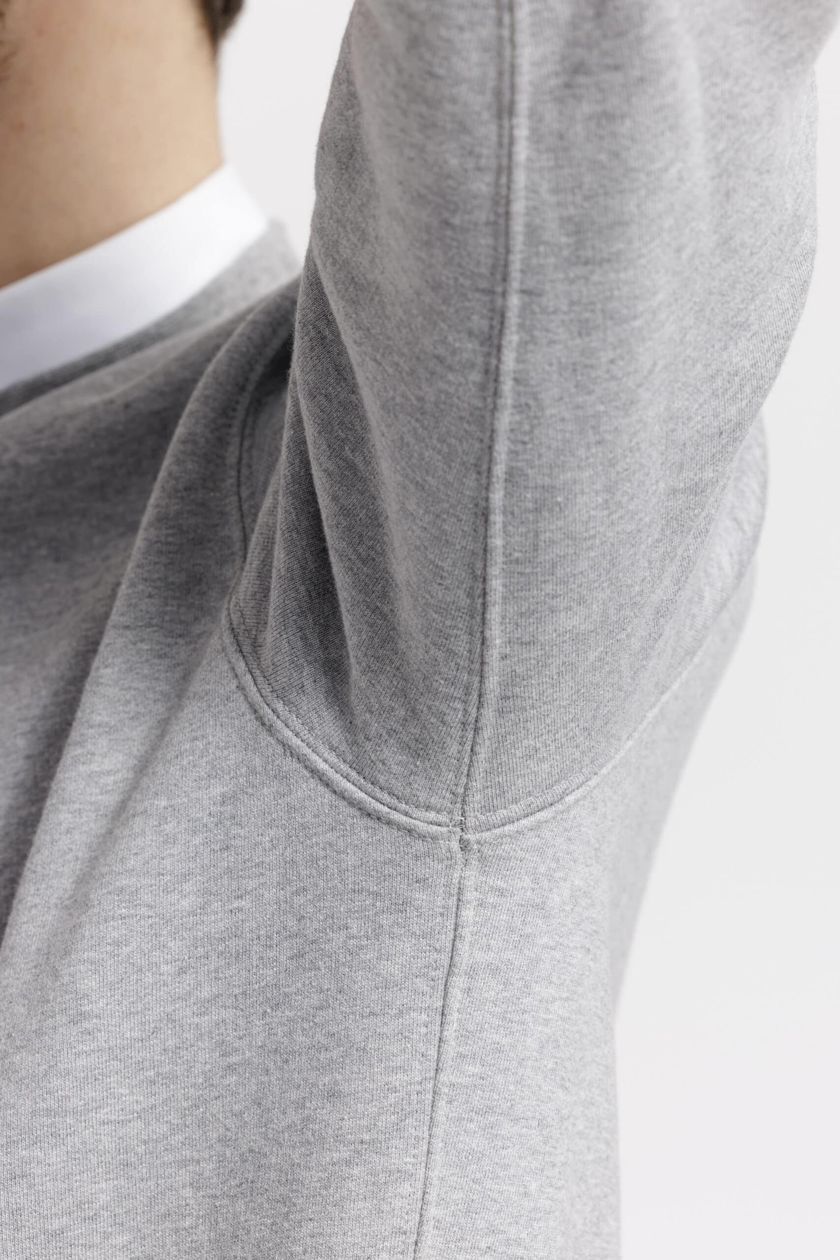 Sweat homme détails gris chiné