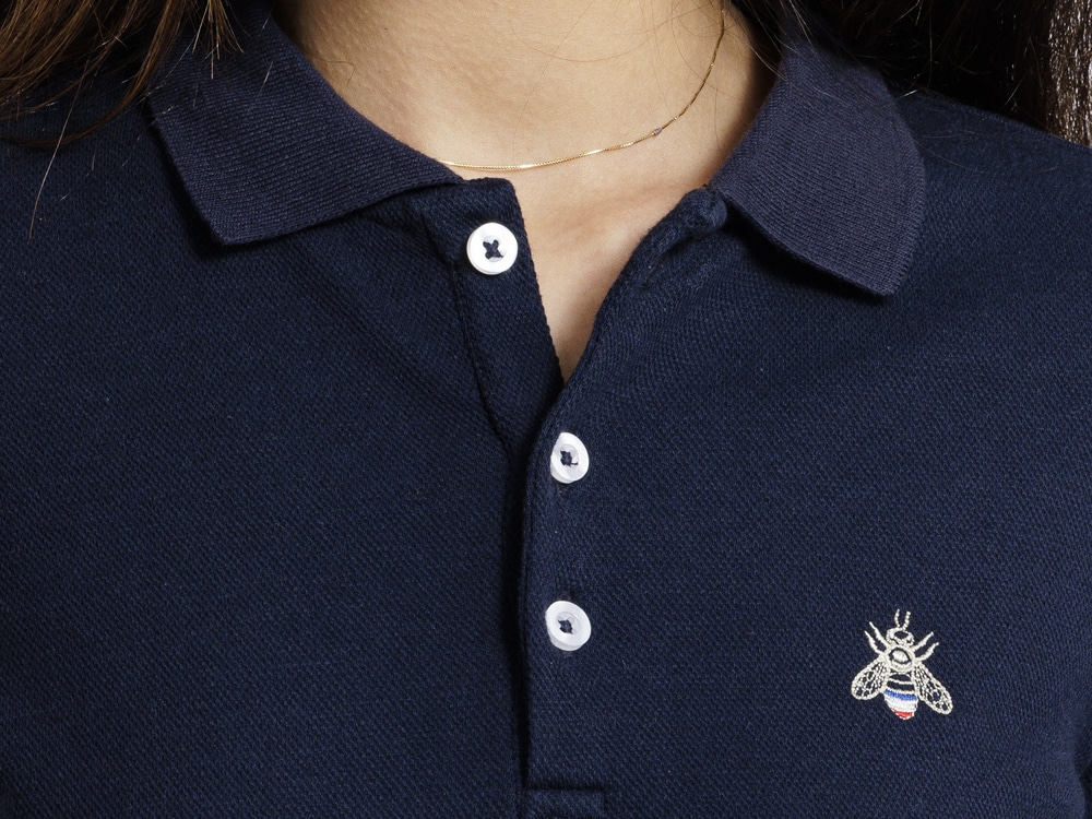 Polo femme détail col